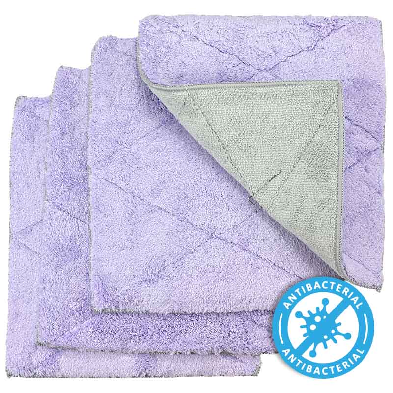 Spül Wischtuch Set lila Spültücher 4 Stück Lila Pastaclean