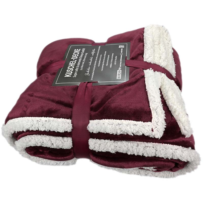 Sherpa Kuschel Decke Bordeaux sherpa-kuschel-decke-bordeaux