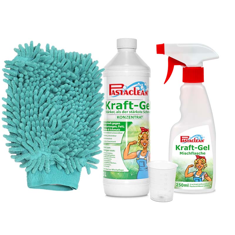 Reiniger Set Kraftgel mit Waschhandschuh Pastaclean