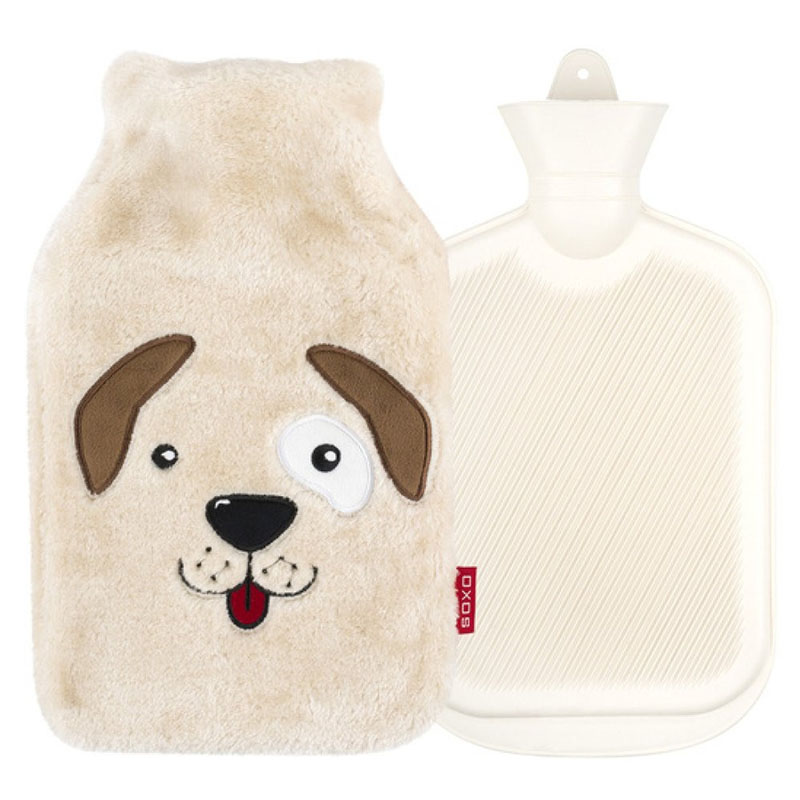 SOXO Wärmflasche mit Bezug, 1,8l (Plüschhund)