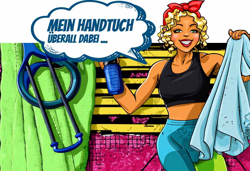 Miss Pastaclean beim Sport mit Handtuch Miss Pastaclean beim Sport mit Handtuch