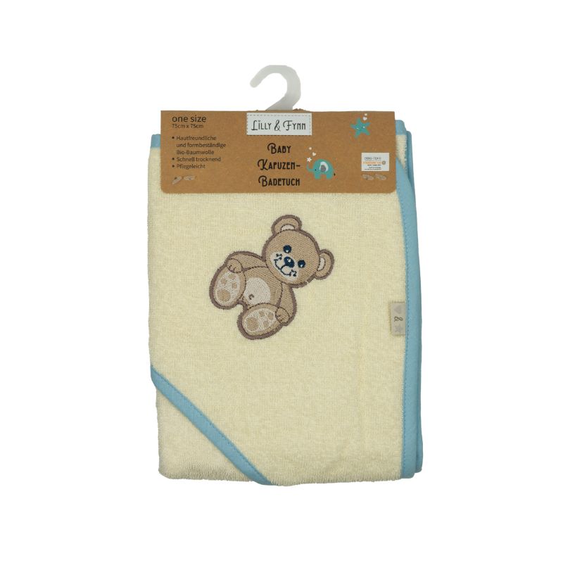 Lilly & Fynn Baby Kapuzen-Badetuch, 100% Bio-Baumwolle