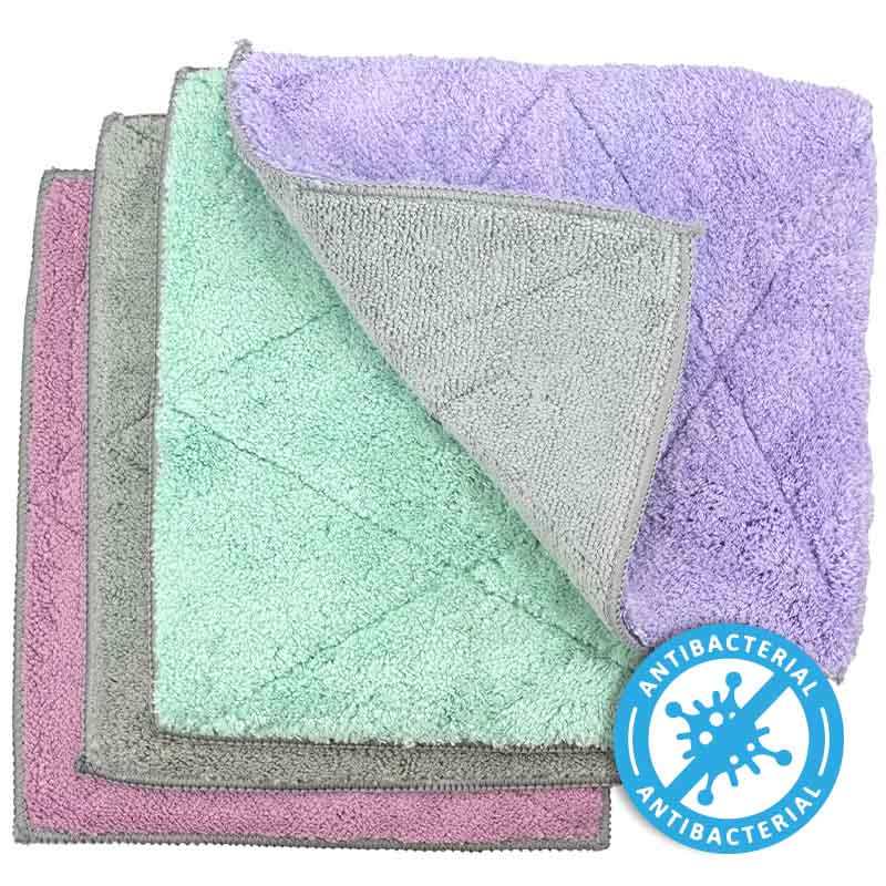 Spül Wischtuch Set bunt Spültücher 4 Stück Bunt Pastaclean