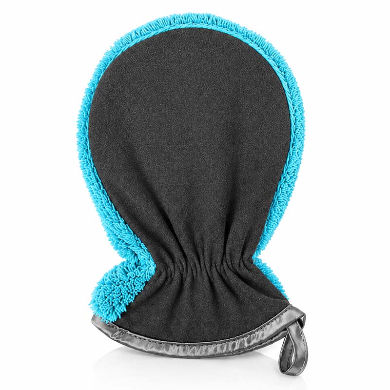 Peelinghandschuh & Waschhandschuh 3er Set für Gesicht, Körper, Dusche und Make-up Entfernung, türkisfarben, geeignet für sanfte Reinigung und Peeling in verschiedenen Anwendungsbereichen.
