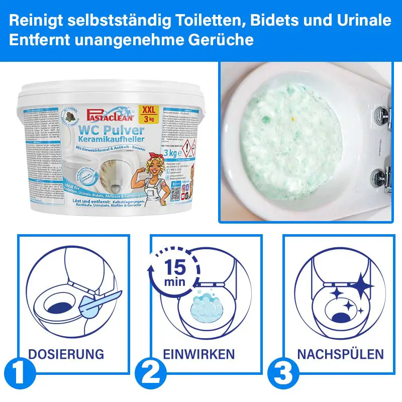 WC Pulver einfache Anwendung