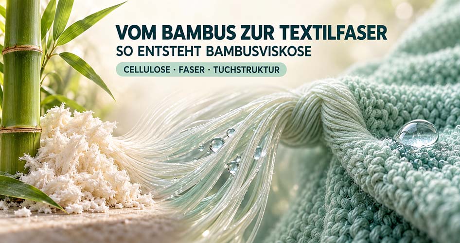 Bambusviskose Herstellung, Cellulosefaser, nachhaltige Textilproduktion, Bambus zur Textilfaser, umweltfreundliche Tuchstruktur, natürliche Materialqualität