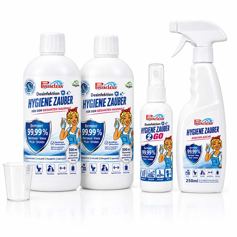 Flächendesinfektion Konzentrat Hygiene Zauber (2x 500 ml) Desinfektionsmittel für Oberflächen