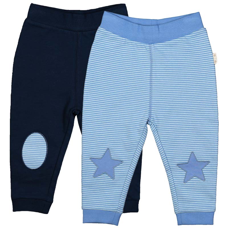 2er-Pack Baby Jogginghose (Hellblau/Navy)