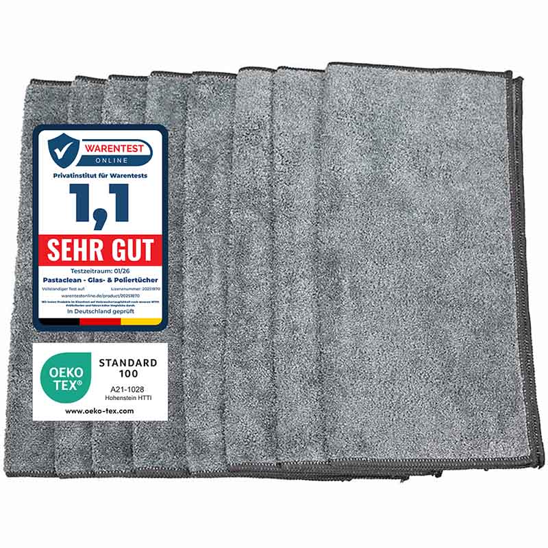 Flauschi Reinigungstücher (Silbergrau), 8tlg.