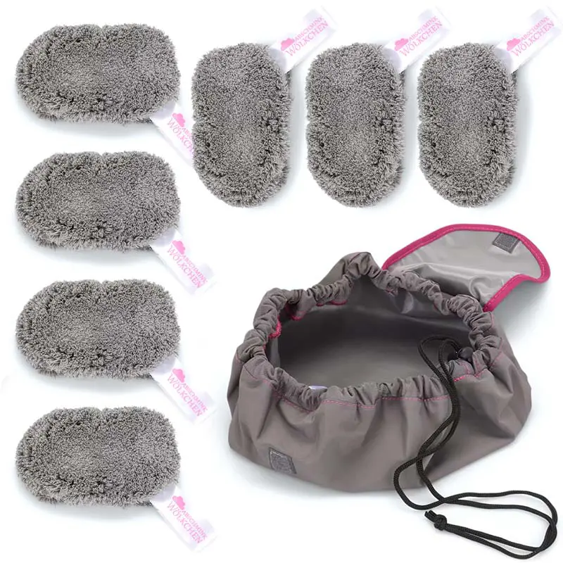 Waschbare Abschmink Pads Reinigungspads Grau 7 Stück Waschbare Abschmink Pads Reinigungspads Grau 7 Stück