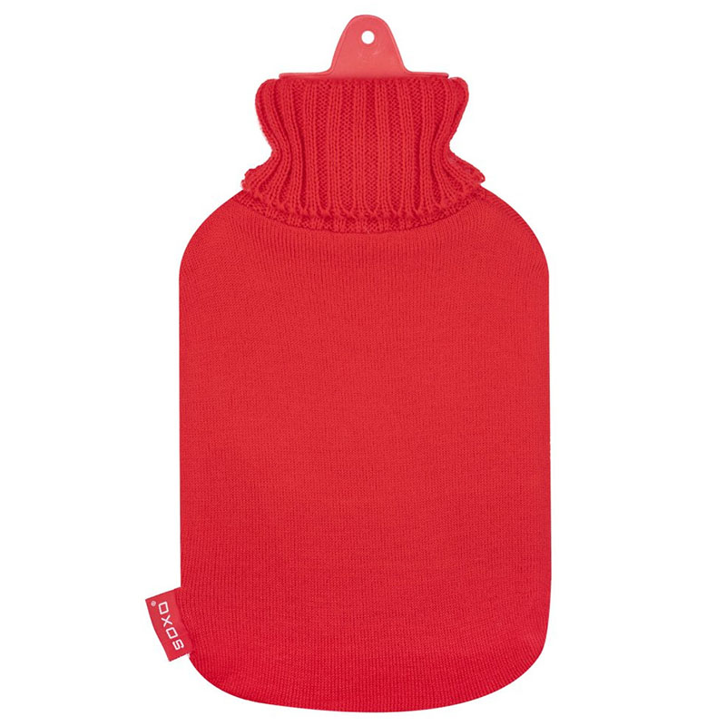 SOXO Wärmflasche mit Bezug, 1,8l (Rentier im Pullover)