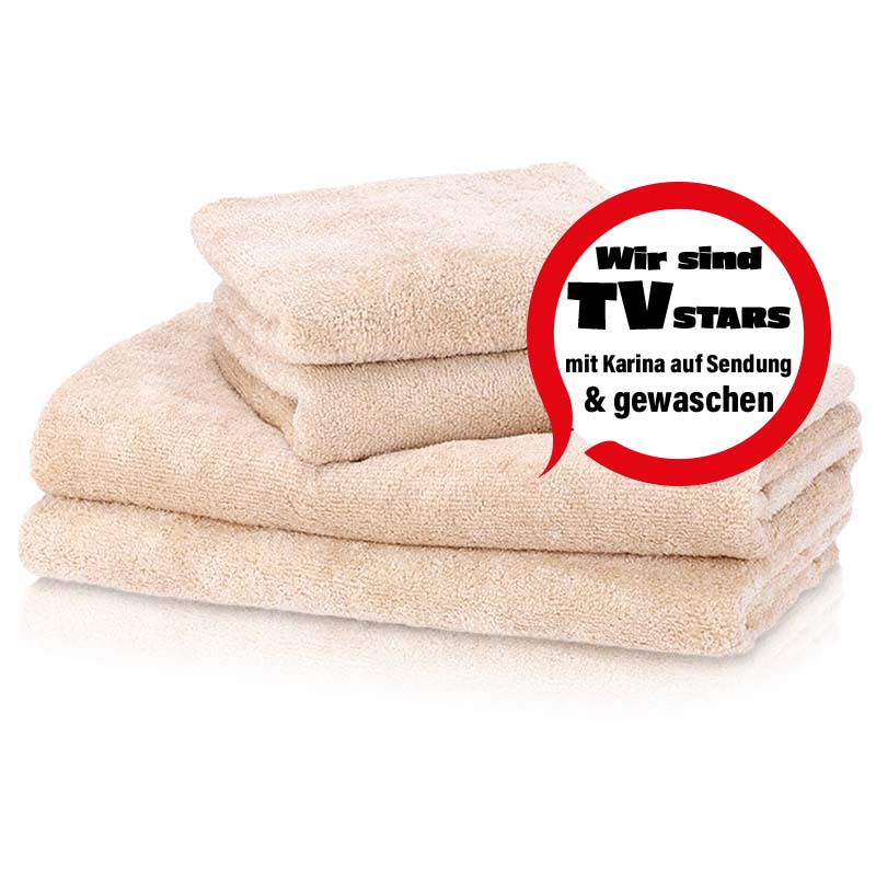 Badehandtücher Set Creme Second-Hand Pastaclean