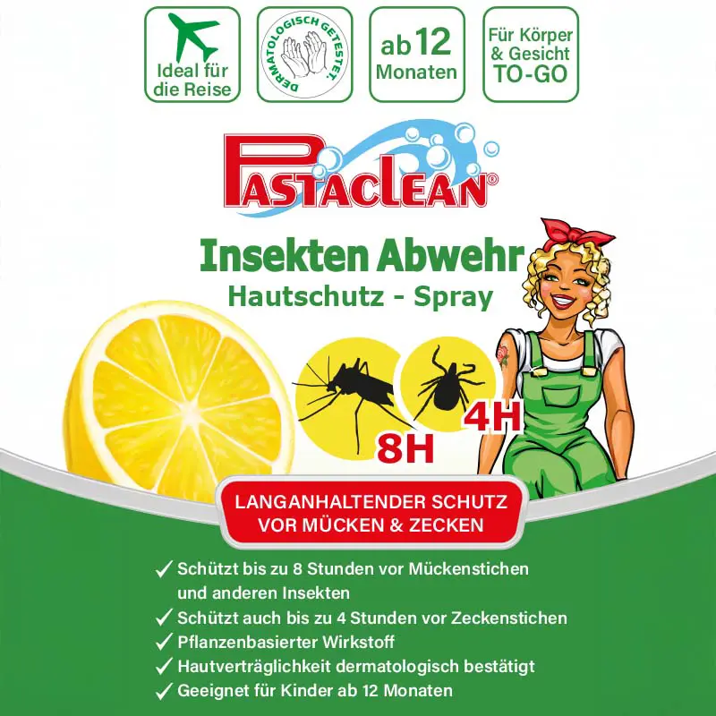 Insektenabwehr Hautschutzspray Mückenschutz Etikett Pastaclean Insektenabwehr Hautschutzspray Mückenschutz Etikett Pastaclean