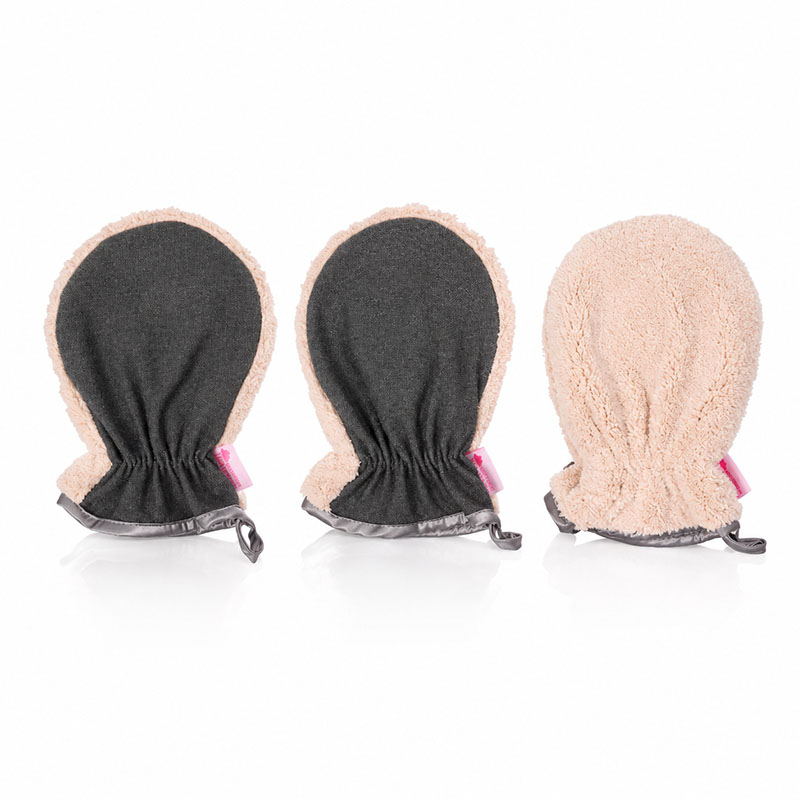 Peelinghandschuh & Waschhandschuh 3er Set für Gesicht, Körper, Dusche und Make-up Entfernung, geeignet für sanfte Hautpflege und Reinigung, ideal für Heimgebrauch und Reisen.