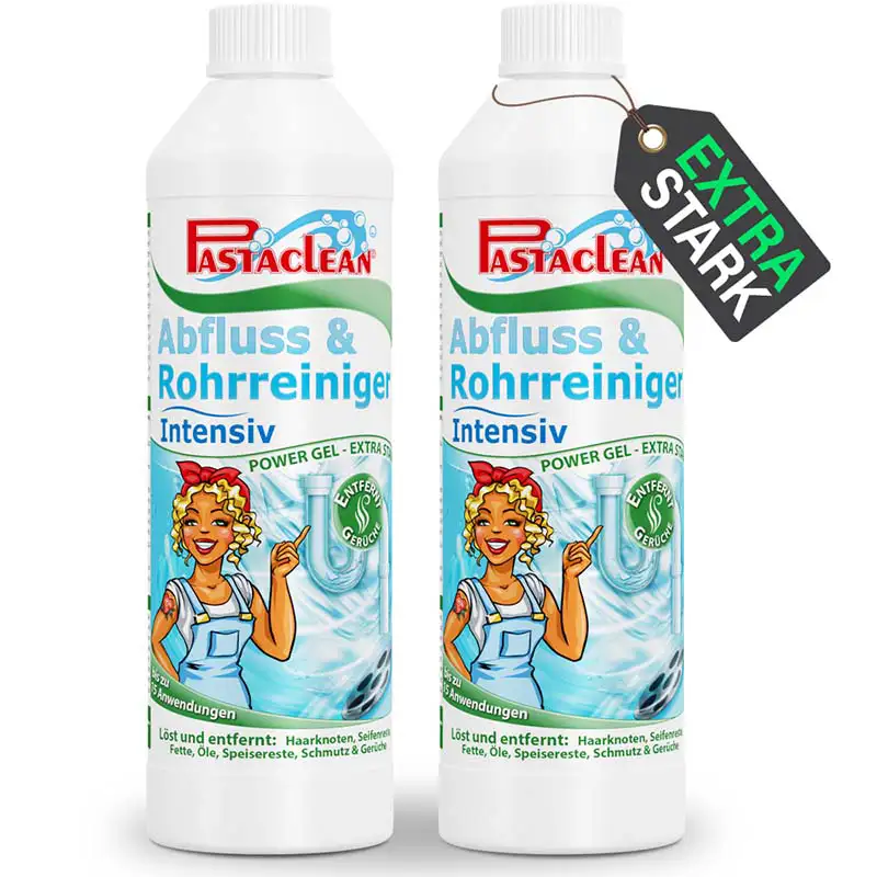 Pastaclean Abflussreiniger Rohrreiniger Abflussfrei extra stark 2x 750ml Pastaclean Abflussreiniger Rohrreiniger Abflussfrei extra stark 2x 750ml