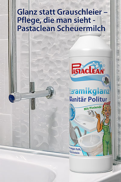 Scheuermilch für Glanz im Bad von Pastaclean Scheuermilch für Glanz im Bad von Pastaclean