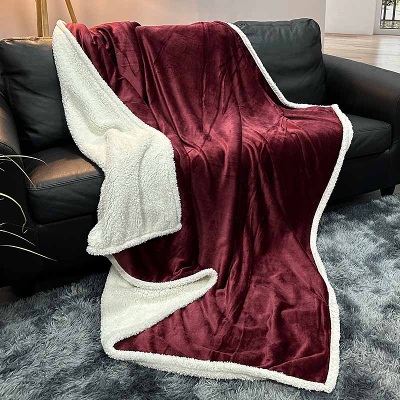 Tragbare Decke Mit Taschen Aus Sherpa-Fleece - 147x163 Cm, Poncho-Umhang Für Erwachsene